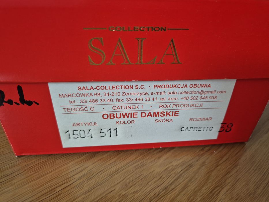 Szpilki Sala r.38 skórzane