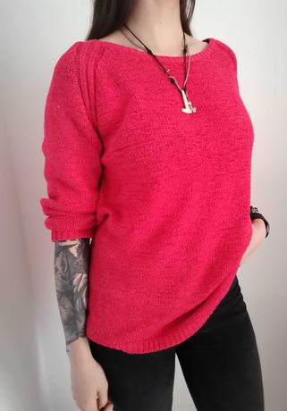 Czerwony sweter L