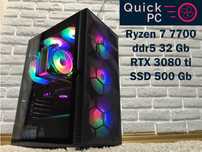 ГАРАНТІЯ! RTX 3080ti, R7 7700, 32 gb ddr5 Ігровий ПК компьютер