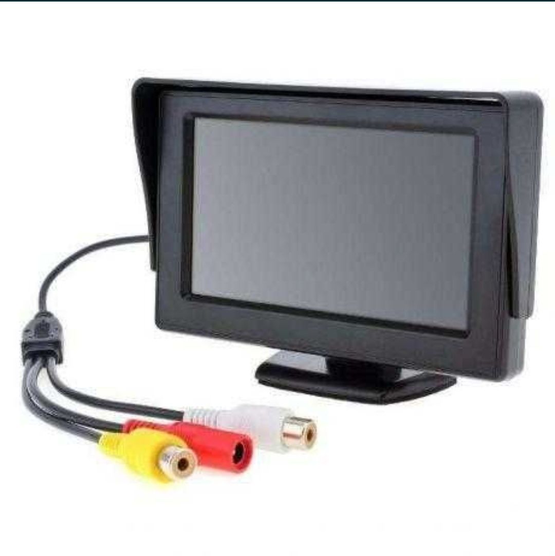 Автомобильный монитор LCD экран 4.3" 5" для камеры заднего вида 2 вход