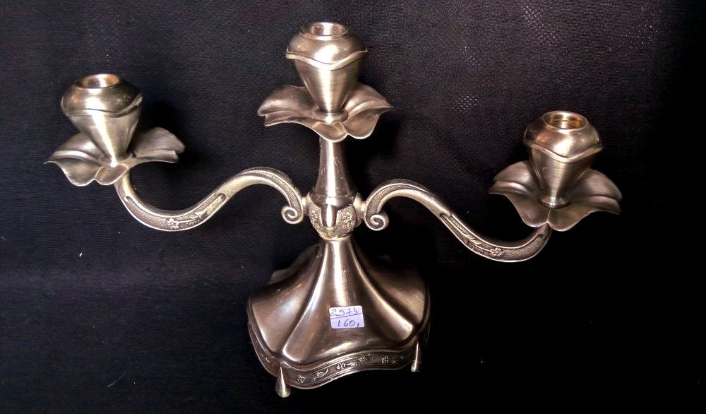 Candelabro 3 Velas Arte Nova