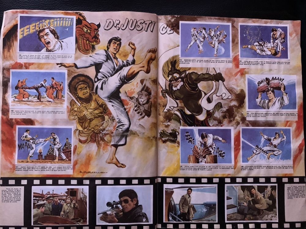 Caderneta Cromos Artes Marciais Bruce Lee Panini Matutano Coleção