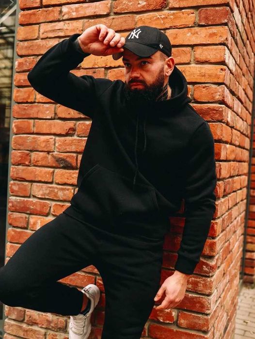 Спортивный костюм мужской зимний на флисе BL теплый кофта штаны