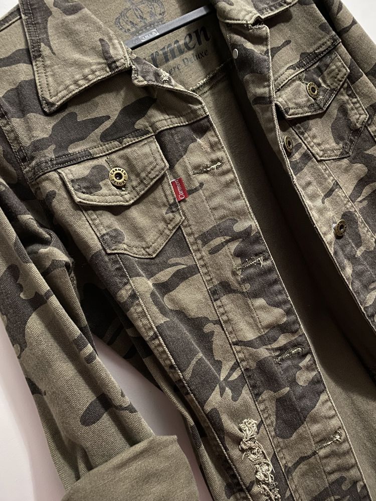 Jaqueta jeans militar