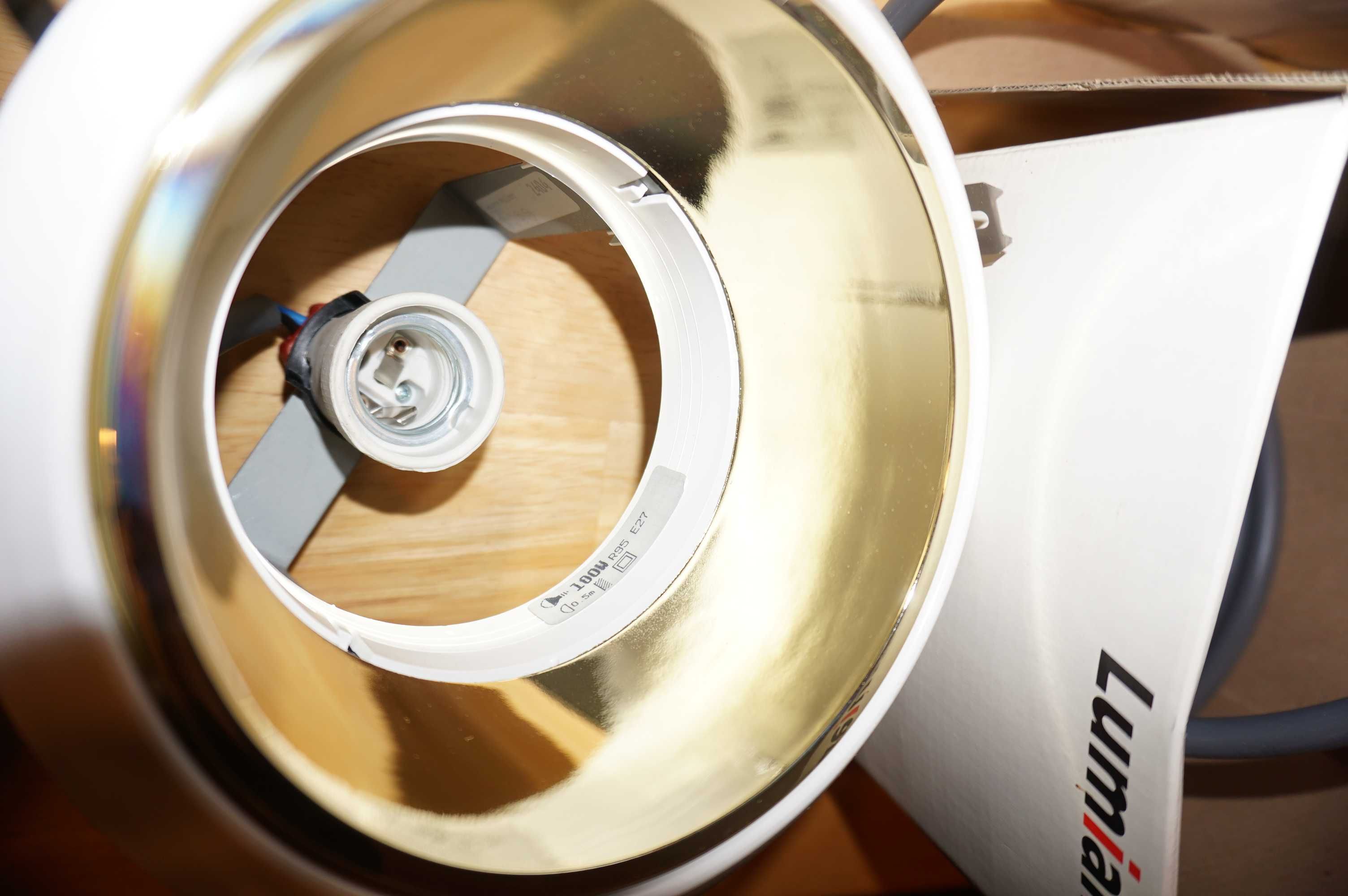 Lampy downlight dosufitowe Lumiance białe złote 100zł 5 szt.