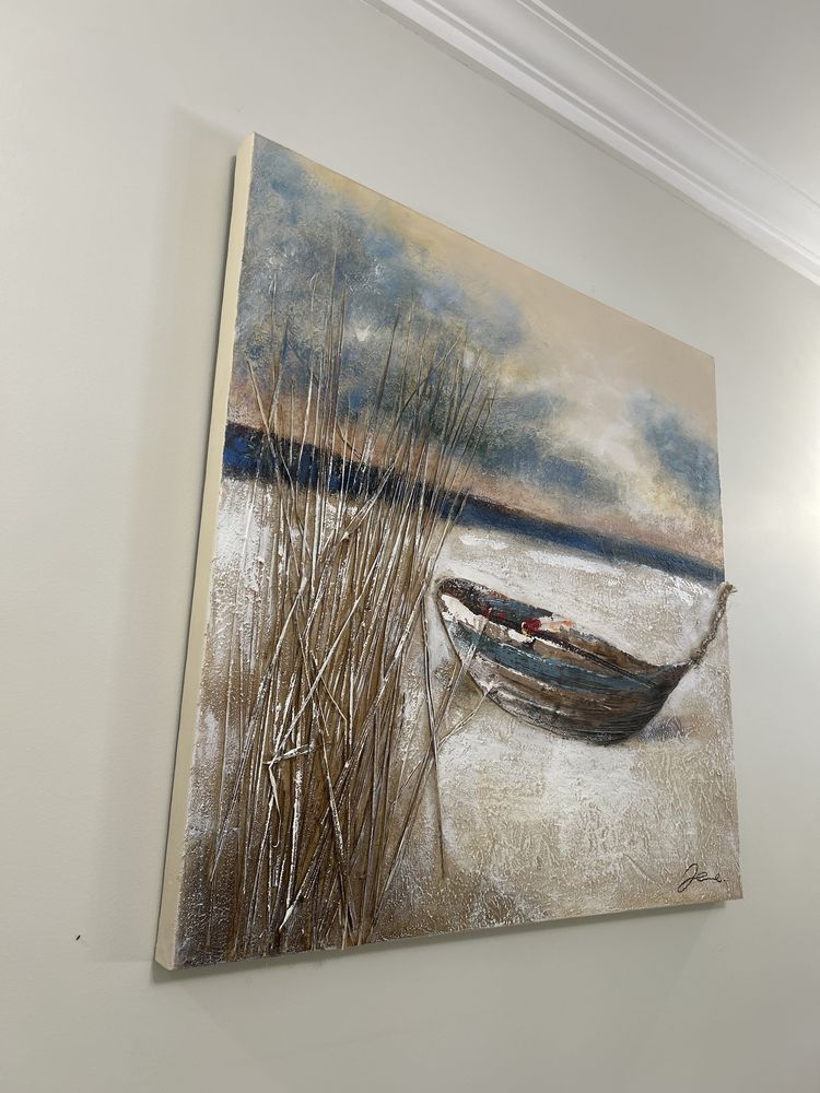 Quadro Moderno Com desenho de Barco