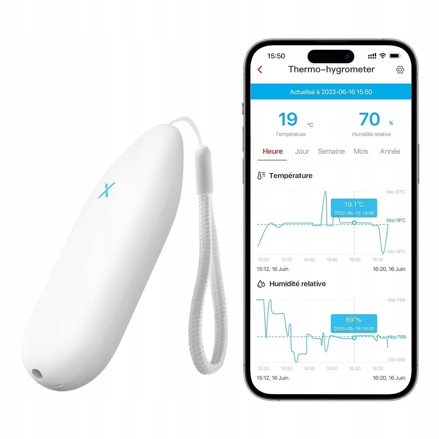 X-Sense Termometr z higrometrem Wi-Fi, wymaga stacji bazowej SBS50