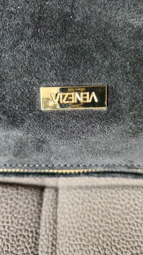 Skórzana zamszowa torebka Venezia
