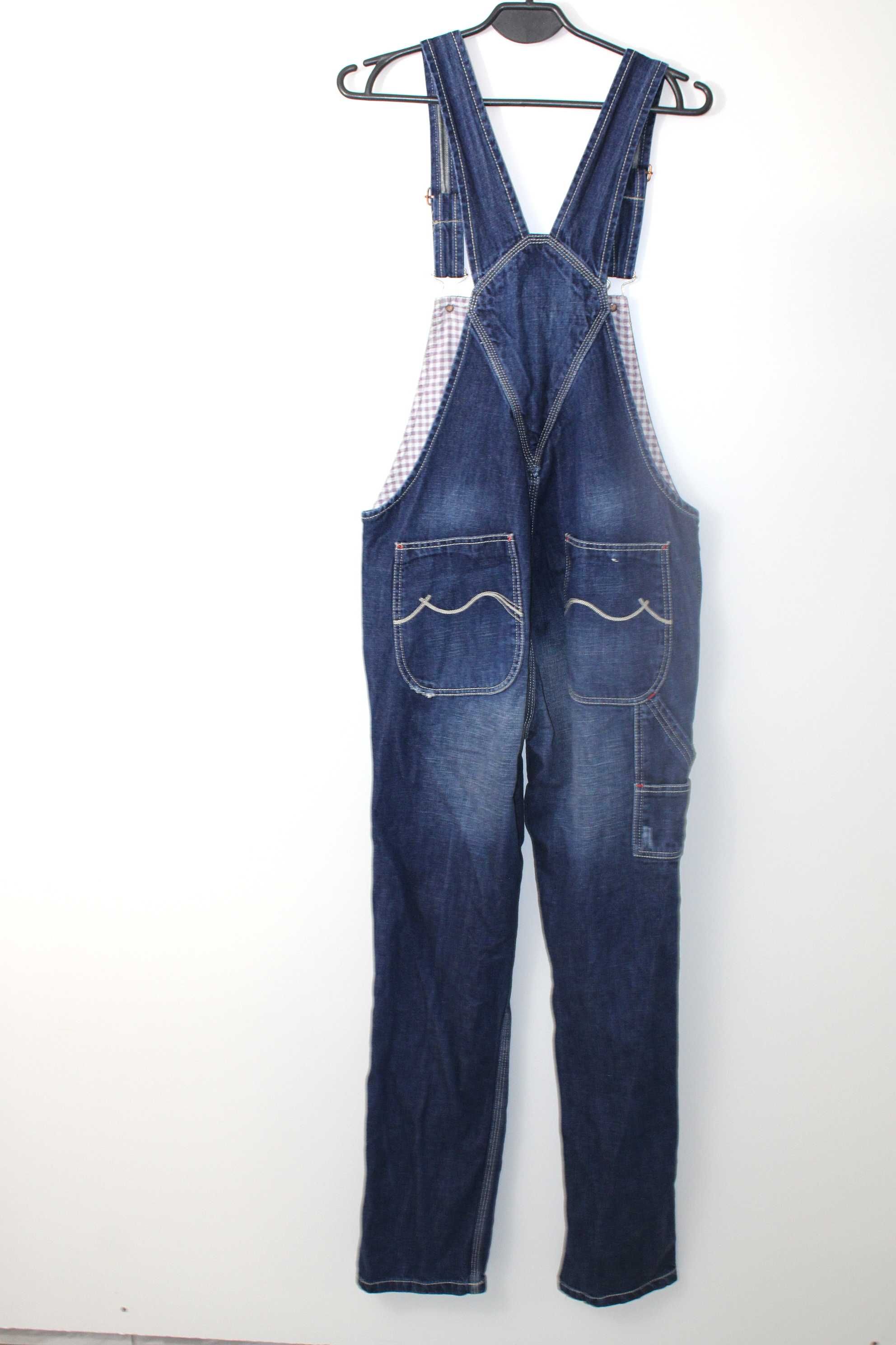 x7 ROXY Wygodne Damskie Spodnie Jeans Ogrodniczki 36 S