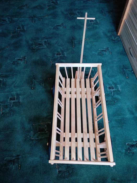 Wózek Drabiniasty dla dziecka z drewna