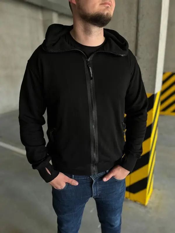 Зіп Худі CP Company - Чорна Кофта СП Компані - Худи Сипи Сіпішка