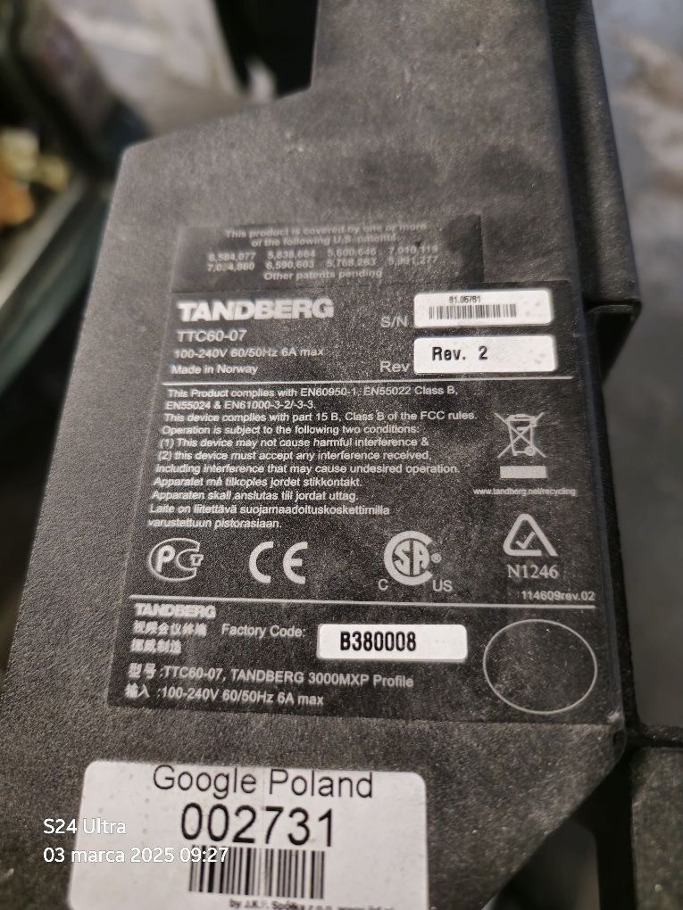 Telewizor do prezentacji  Tandberg 3000 MXP plus stojak