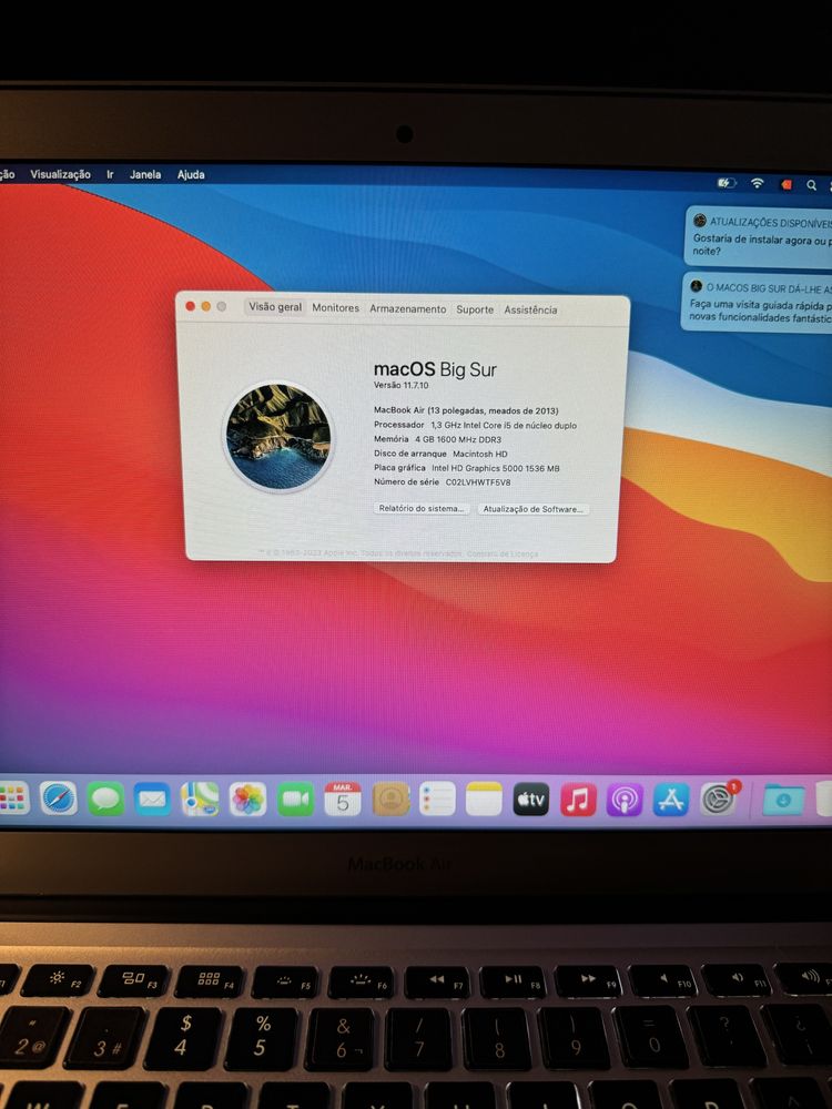 Macbook Intel Core I5 mid 2013