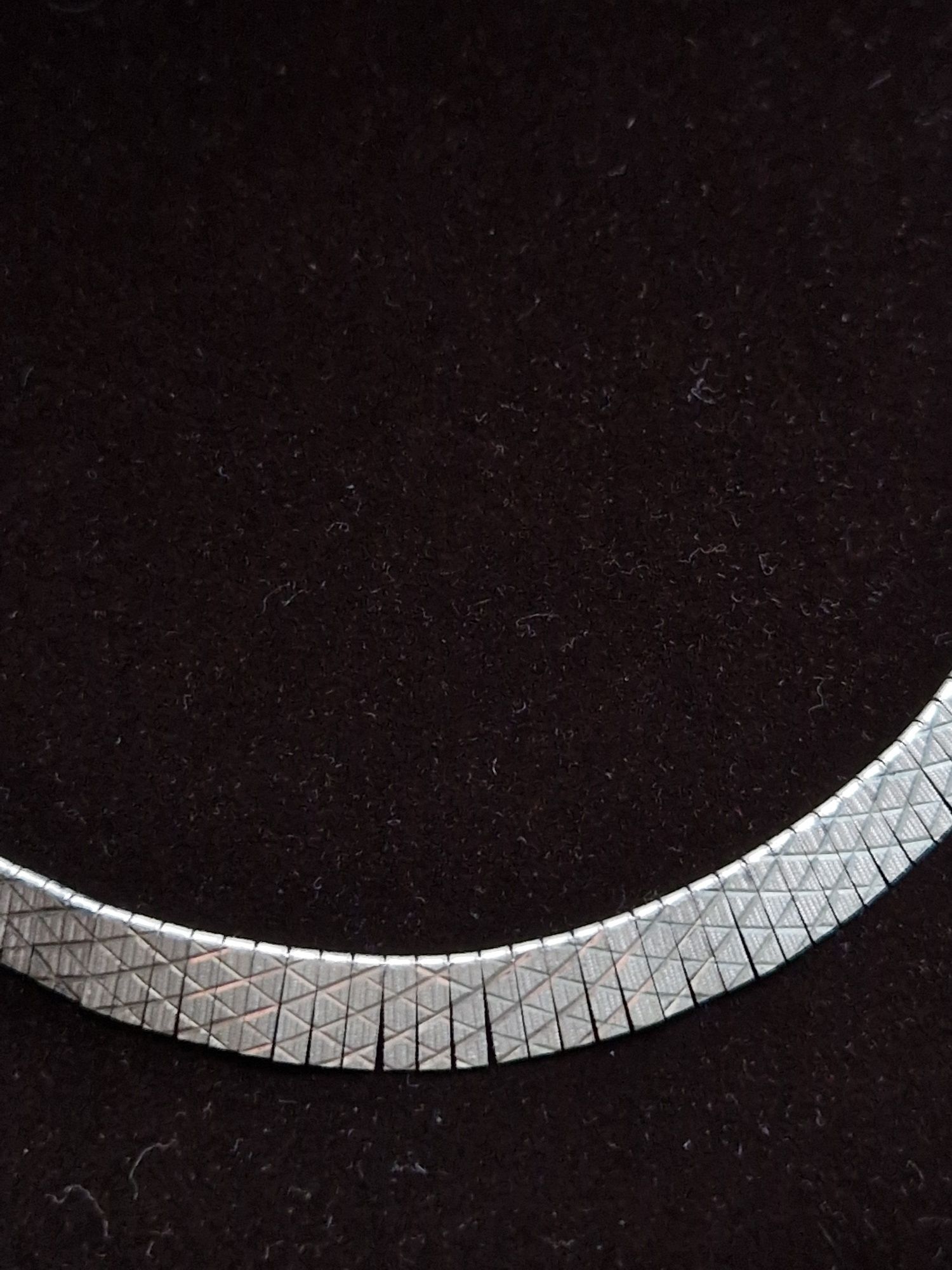 Naszyjnik Kolia W. KRUK Vintage zmijka tasma Srebro 925 diamentowane