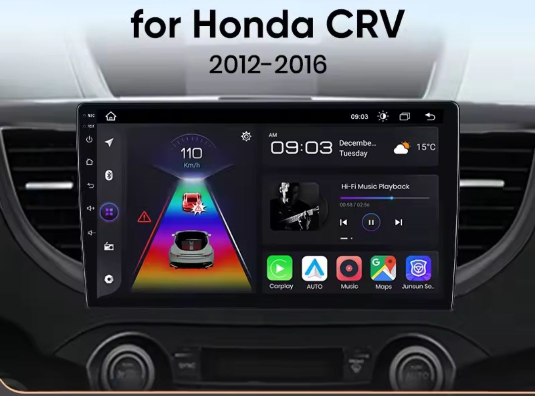 Rádio android Honda Cr-V 2012-16 CARPLAY WIFI GPS BT novo