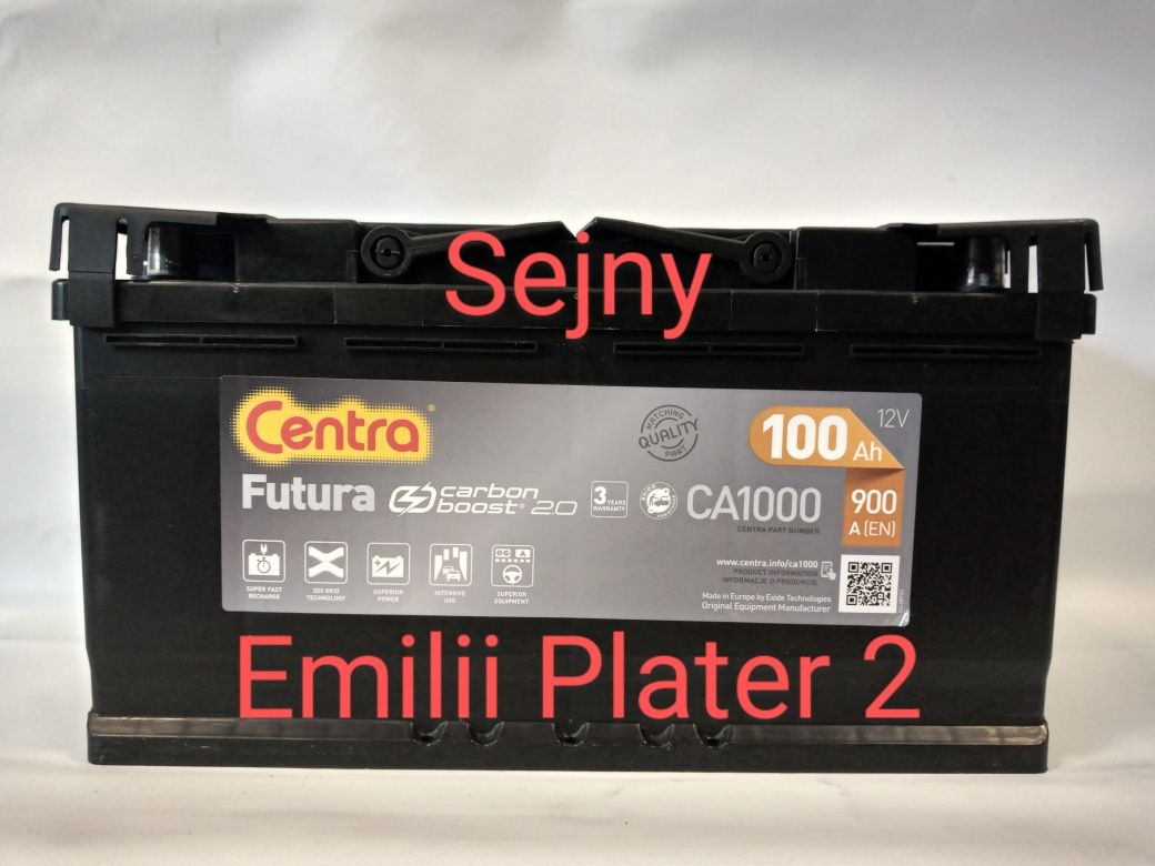 NOWY Akumulator 12V Centra Futura 100Ah 900A