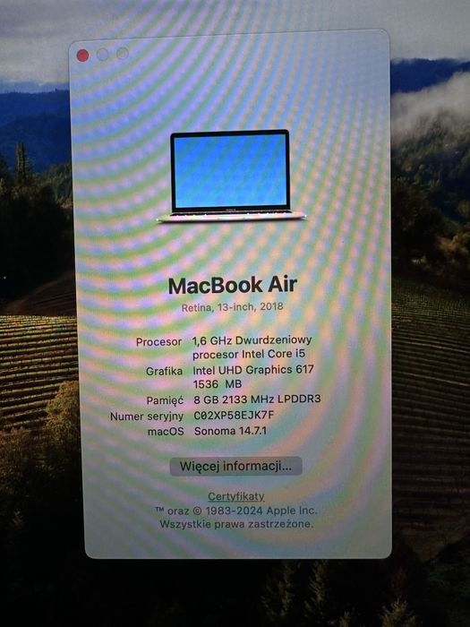 Apple Macbook Air 2018 r.