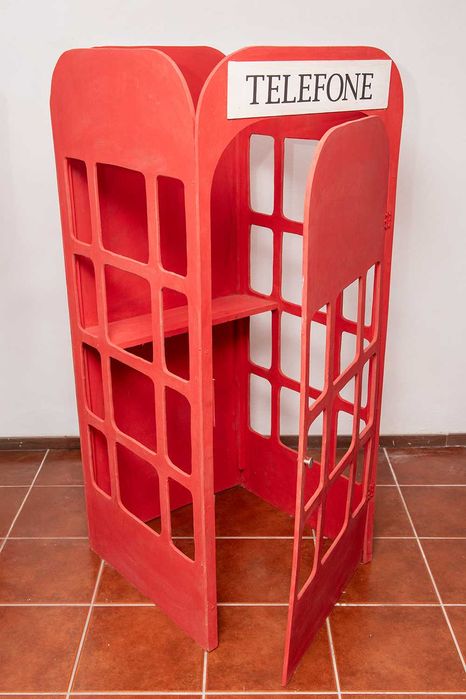 Cenário de Natal -Cabine de telefone