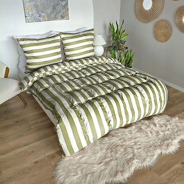 Pościel 220x200 MIKROFIBRA poszewki 70x80 KOMPLET Eusebia Home W PASY