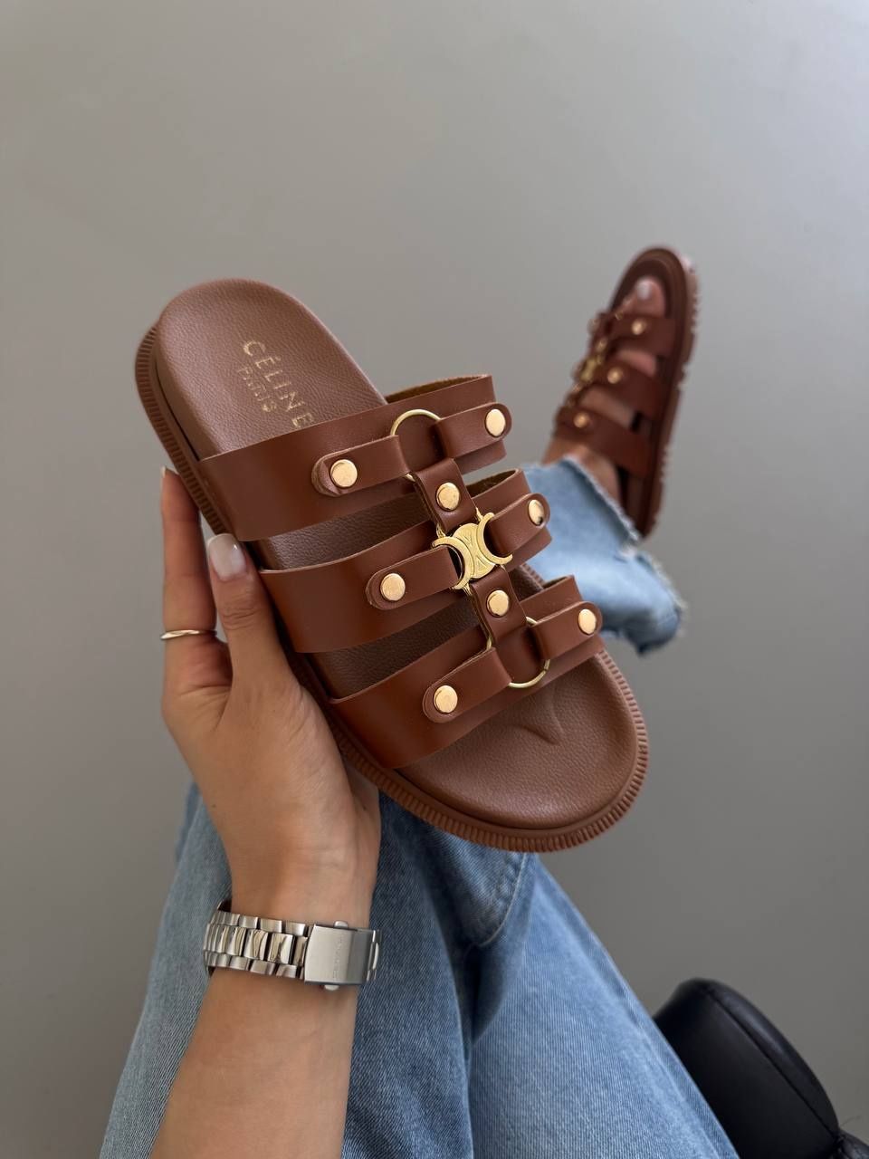 р36-41 Шльопанці Celine Tippi Slides Ginger