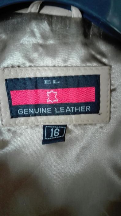 Płaszcz skórzany piękny kolor beżowy r. 40