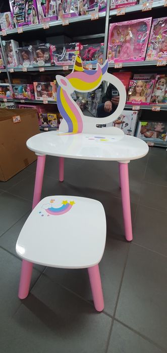 Toaletka dla dzieci dla dziewczynki drewniana