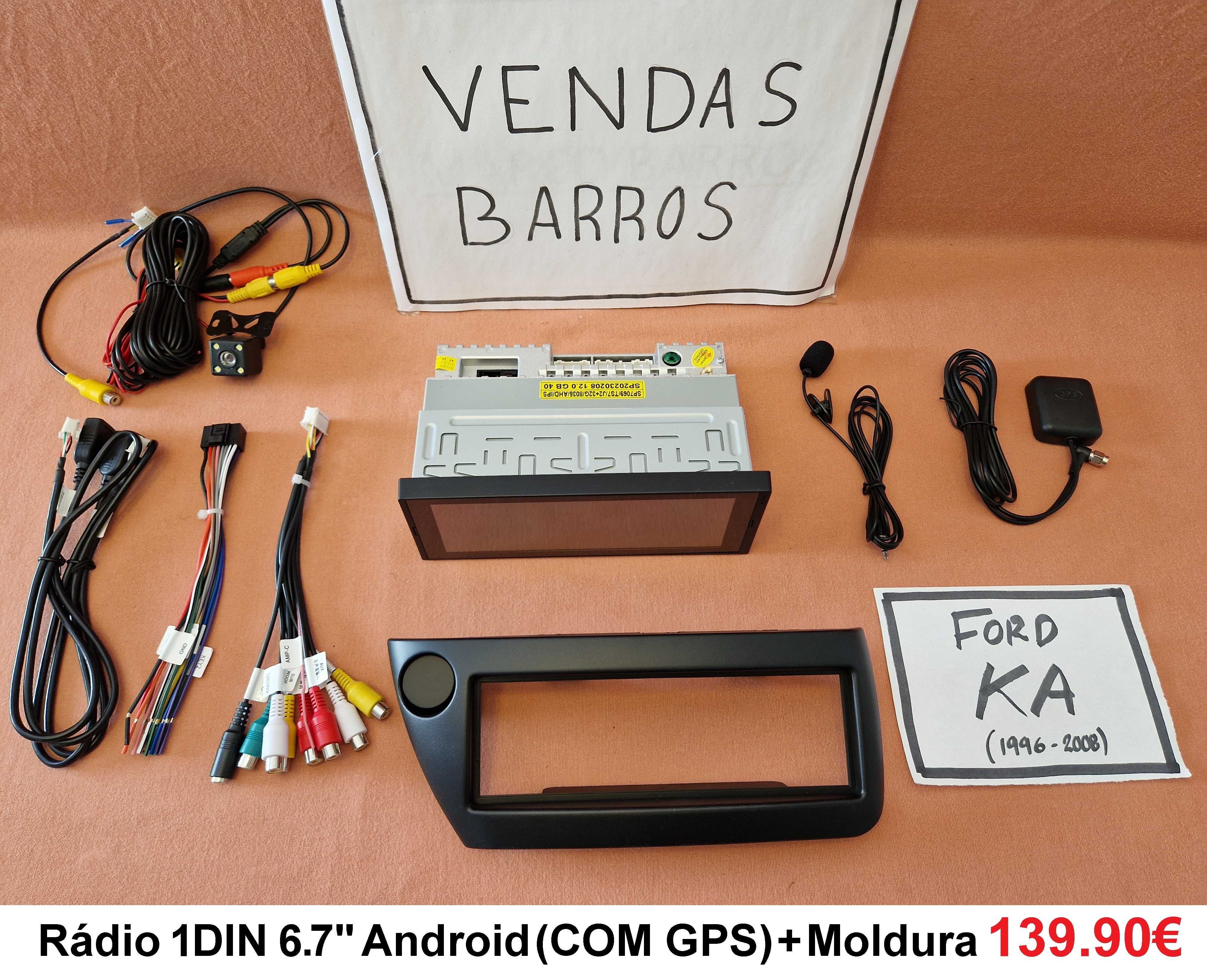 (NOVO) Rádio 1DIN Ford KA • (1996 a 2016) • Android GPS (2DIN)