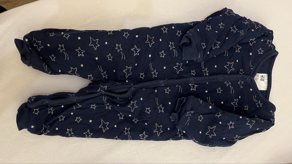 Piżamki pajace chłopiec 68 ciepłe h&m 5.10.15 i inne