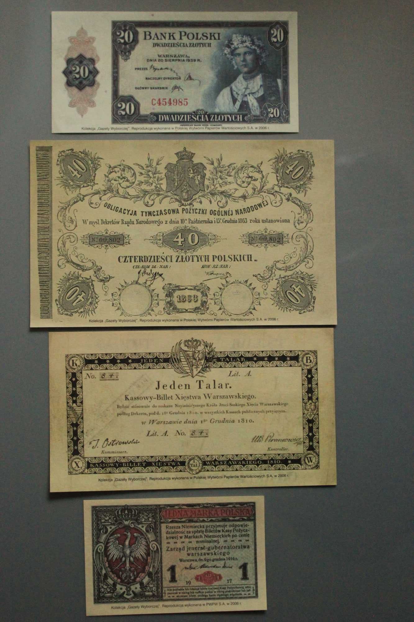 ZBanknoty polskie i z Polską związane.