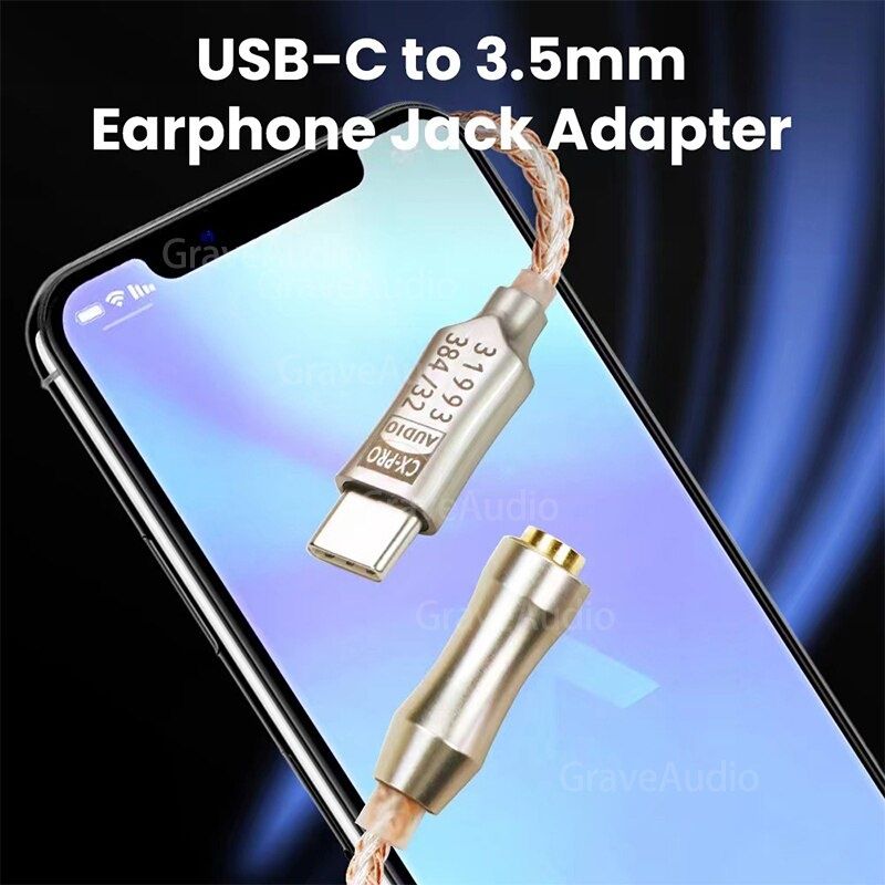 DAC Wzmacniacz Słuchawkowy CX31993 USB C/3.5mm Transparen/Blue