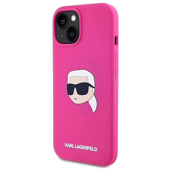 Etui Karl Lagerfeld Silicone Karl Head Print MagSafe na iPhone 15/6.1"