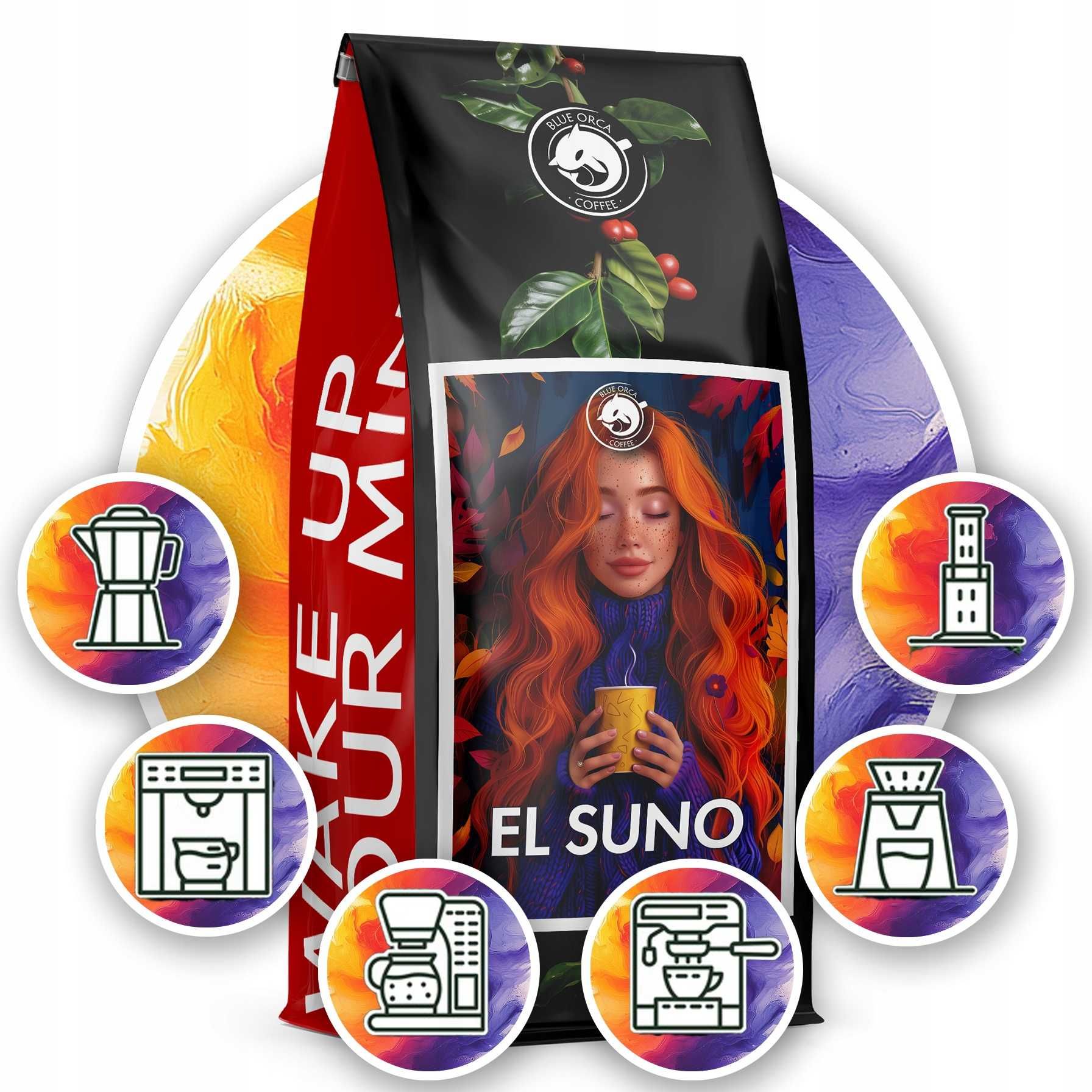 Kawa ziarnista 1kg x2 Amaro & El Suno Świeżo Palona 100% ARABICA