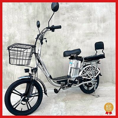 Дорожній електровелосипед ‼️ Minako V12 Lux 600 W 18 Ah Chrome‼️