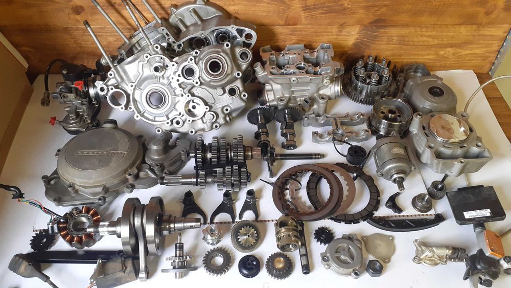 ktm sxf 250 glowica kartery wal magneto stator kola wtrysk lagi