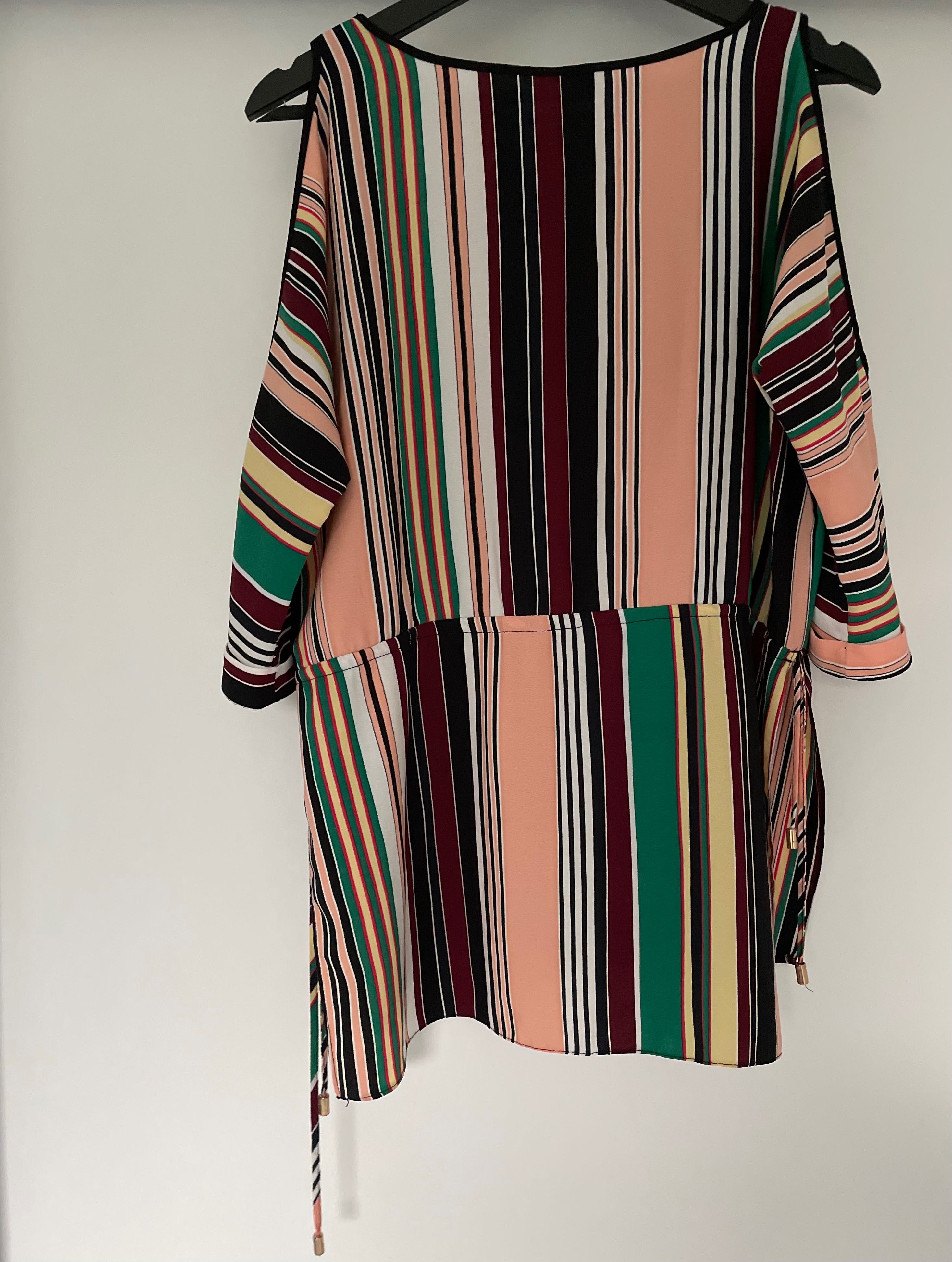 Bluzka River Island UK6 XS S luźna odkryte ramiona paski outlet uk