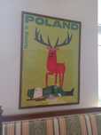 Plakat "Hunting in Poland" Górka oprawiony - rama ze szkłem