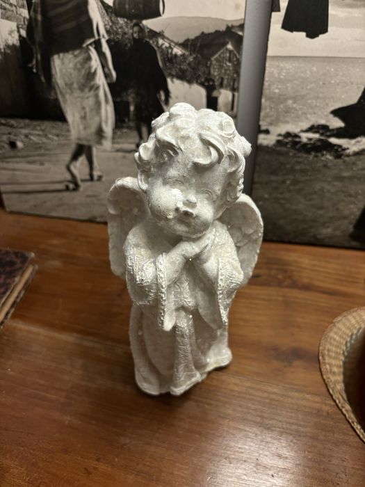 Estatueta Anjo com glitter