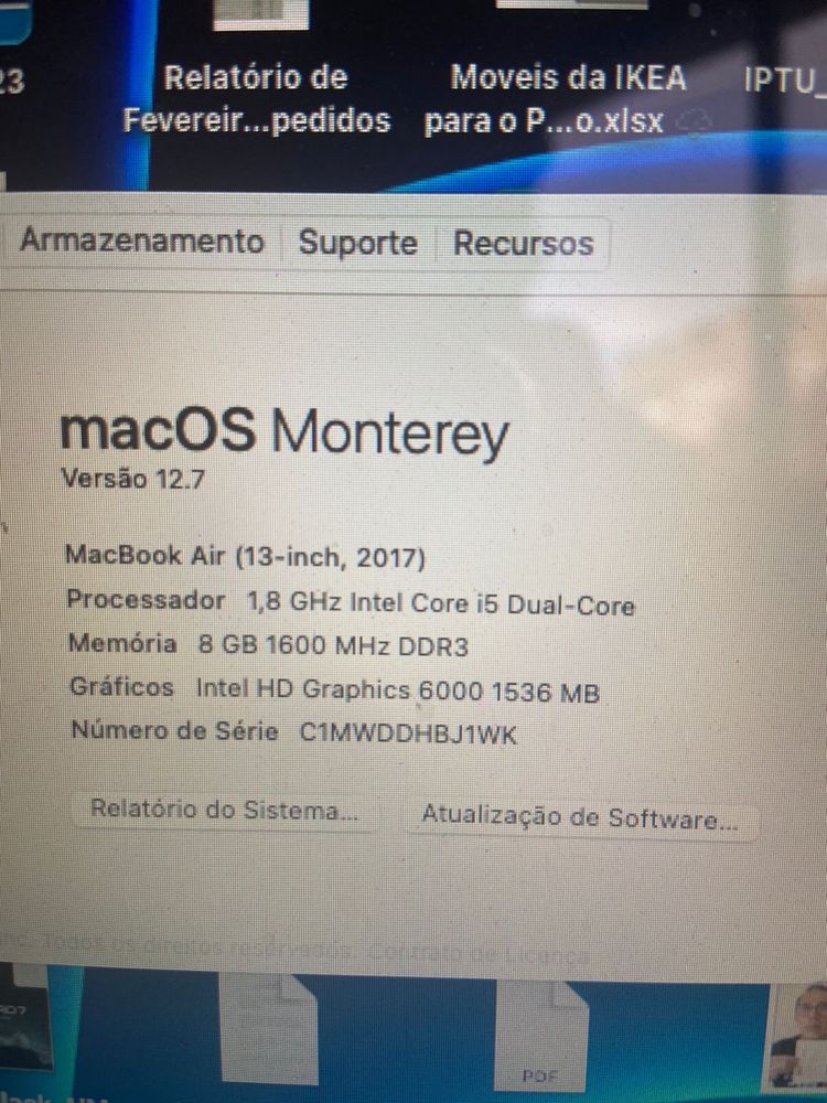 MacBook Air 2017, 13”,  i5 com carregador e case.