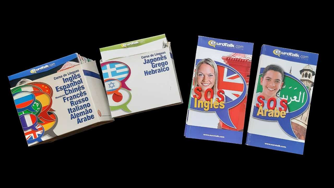 Cursos de línguas – EuroTalk – 11 Idiomas em CDs e Livros