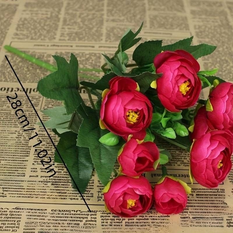 Bukiet Piwonia Drobna 18 Kwiatów 35 Cm Różowa