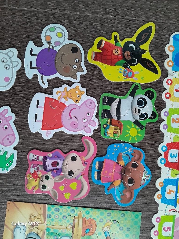 Puzzle Bing Świnka Peppa pociąg cyferki czu czu