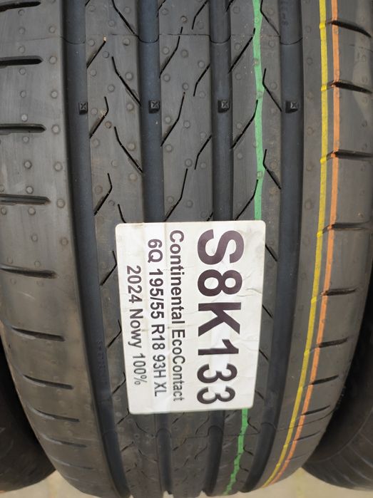 2024 Dot 195.55.18 komplet Continental EcoContact 6 Q bez zużycia