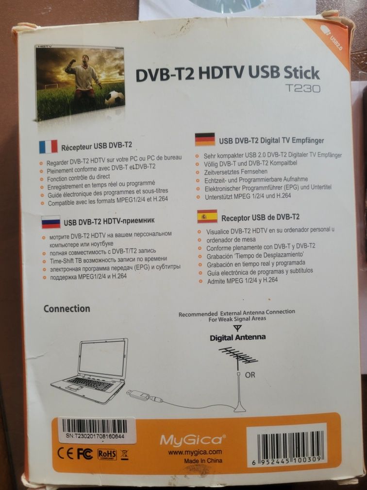 USB DVB-T2 HDTV-приемник MyGica