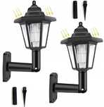 2 Sztuki Retro Lampa Solarna Kinkiet Na Ściane Lub Wbijana Do Ogrodu