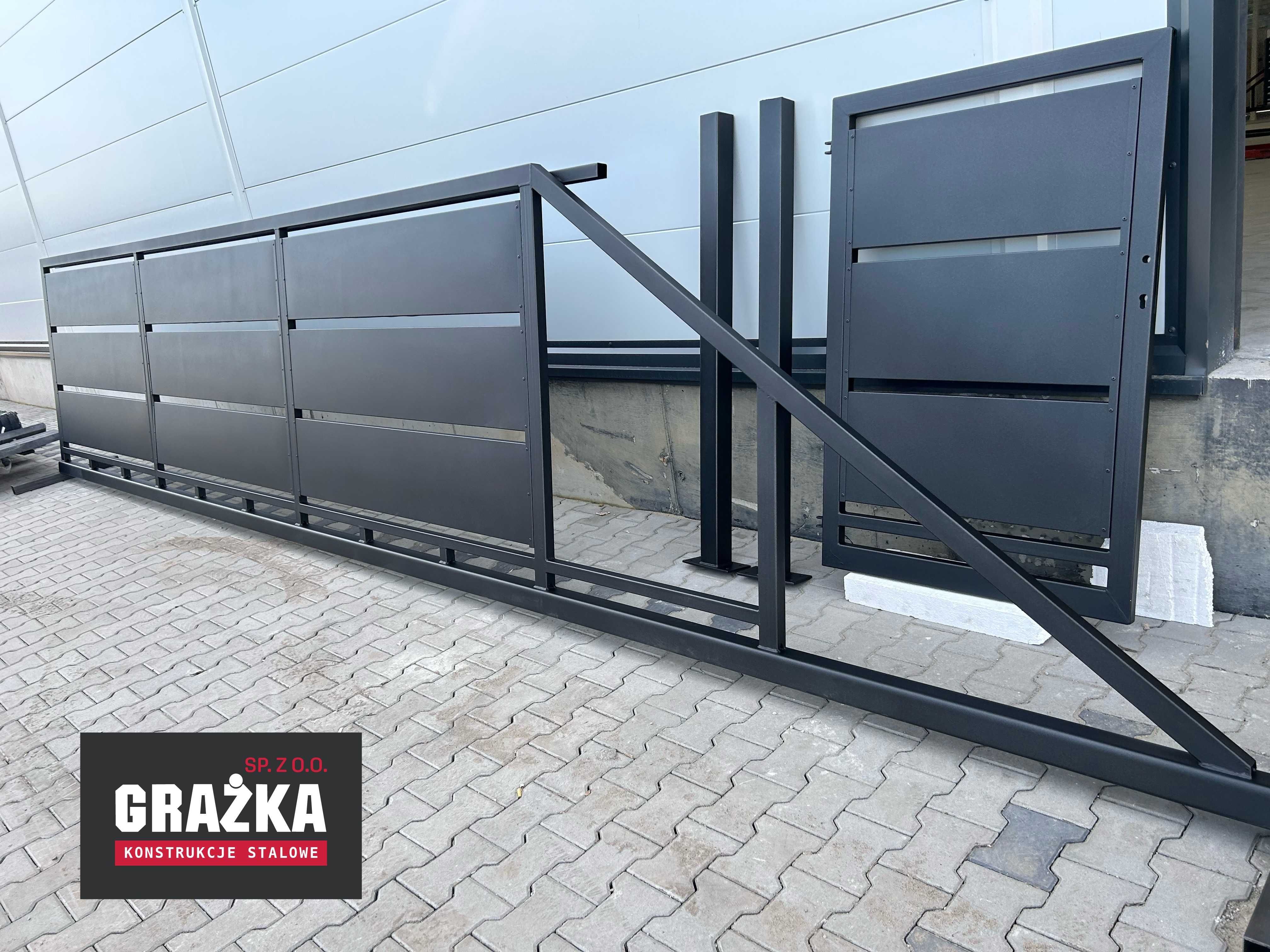 Brama przesuwna Supreme 5x1,42m prawa ocynk + kolor: Czarny