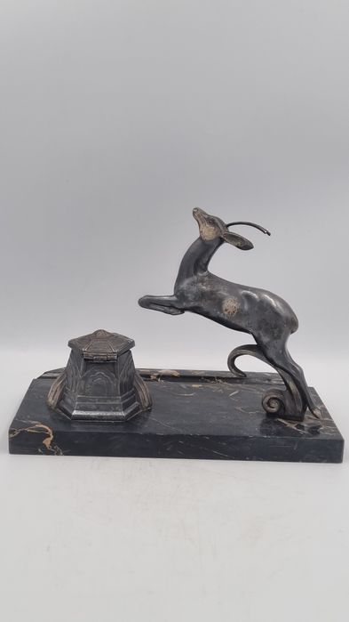 Figura antylopy z kałamarzem Art-Deko