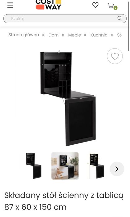 Stół składany półka Costway