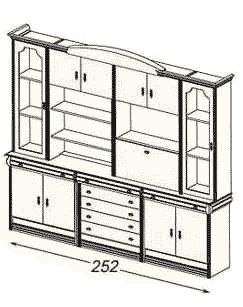 Стенка буфет витрина\горка\сервант\ шкаф зал гостиная (Испания)