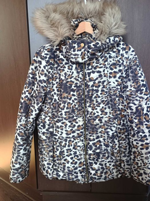 Kurtka zimowa damska H&M panterka rozm. S