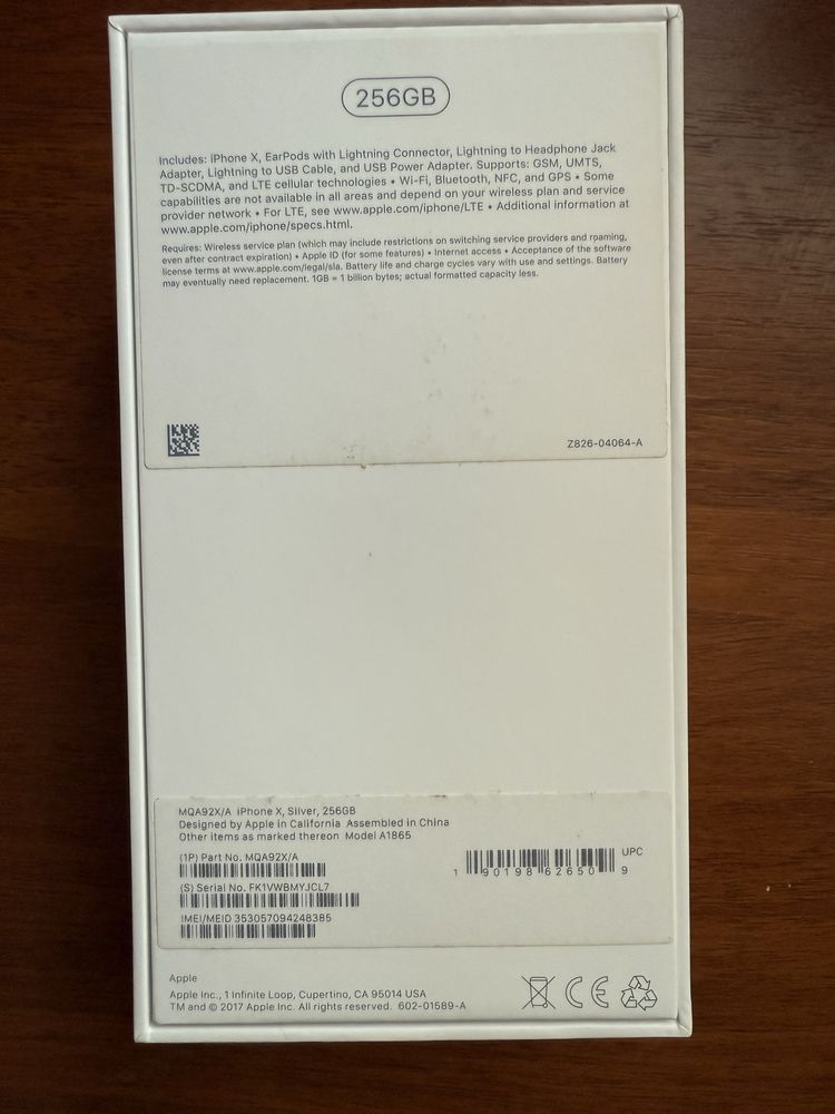 Iphone X на 256 гб